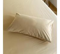 suxuMhao 1 federa in cotone tinta unita, semplice e non semplice, federa in cotone, lascia dormire di più a proprio agio 48 x 74 cm (tè al latte