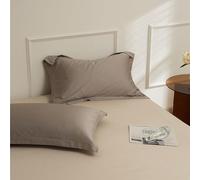 suxuMhao 1 federa lunga in cotone a fibra lunga, inizia la tua notte da sogno con questa federa comoda e traspirante, 48 x 74 cm (grigio scuro