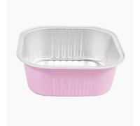 SuxuMhao - 100 mini tazze in alluminio per cuocere muffin usa e getta per torte, stampi per budino, soufflé, feste, matrimoni (rosa)