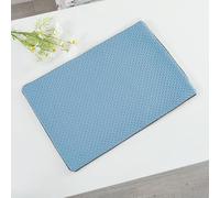 suxuMhao 2 federe trapuntate a strisce di raso bianco per iniziare la notte dei tuoi sogni con questa comoda federa traspirante 40 x 60 cm (blu