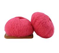 suxuMhao 200 g (8 rotoli) Premium Silk-Mohair Luxury Yarn, miscela ultra morbida per progetti a maglia e uncinetto, rosso rosa B