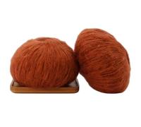 suxuMhao 200 g (8 rotoli) Premium Silk-Mohair Luxury Yarn, miscela ultra morbida per progetti a maglia e uncinetto, rosso mattone