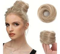 SUXUMHAO Capelli lisci, 1 pezzo, dimensioni 10 cm x 10 cm, oro freddo, fibra resistente al calore, struttura realistica, accessori per parrucche nella categoria