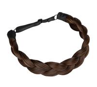 SUXUMHAO Fascia intrecciata classica larga treccia regolabile elastico elastico parrucca sintetica fascia da donna trecce accessori di bellezza, marrone chiaro