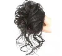 SUXUMHAO Piccolo chignon disordinato nella categoria, 1 pezzo nero marrone accessorio per capelli, dimensioni 22 x 15 cm, dall'aspetto naturale e durevole per una facile acconciatura,