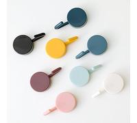 SUXUMHAO suxuMhao, 20 ganci adesivi, carini e resistenti, per la casa, multicolore, non perforati e senza tracce, decorazione da parete, piccoli ganci (giallo)