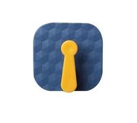 SUXUMHAO suxuMhao, 20 ganci multifunzionali per uso domestico, senza punzonatura, nessuna traccia, per bagno, cucina, adesivo da parete, tutti applicabili (blu + giallo)
