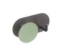 SUXUMHAO suxuMhao, adesivo forte, senza perforazione, per porta di cucina e bagno, adesivo da parete, senza traccia, gancio portante (grigio verde, doppio gancio)