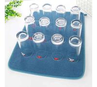 suxuMhao Tappetino scolapiatti blu, 38 x 50 cm, tappetino scolapiatti da cucina, tappetino per asciugare i piatti, tappetino scolapiatti per bancone della cucina, 1 tappetino scolapiatti per bancone