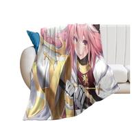 SUYEKON Astolfo Poster Fate Rider Cute Anime Poster 5 coperte in pile per letto divano coperta in flanella spessa e calda, morbida e pelosa, per tutte le stagioni, 76,2 x 101,6 cm