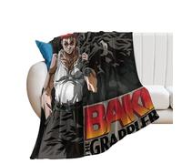 SUYEKON Baki The Grappler Battle Youth Anime Poster 2 coperta in pile flanella per tutte le stagioni uso accogliente coperta leggera coperta autunnale decorazione autunnale 127 x 152,4 cm