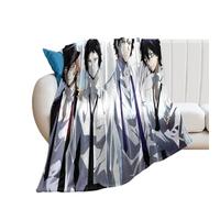 SUYEKON Bungo Stray Dogs - Coperta in flanella leggera e soffice con poster a tema anime (2), per divano e divano, per tutte le stagioni, 152,4 x 203,2 cm