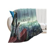 SUYEKON Coperta in pile con motivo anime giapponesi Noragami Then Came Our Battle-0812, denoise-denoise, per tutte le stagioni, comoda coperta leggera in flanella per divano, letto, 178 x 203 cm