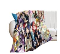 SUYEKON Coperta in pile con motivo anime Love Live, ideale per tutte le stagioni, coperta leggera in flanella per divano, letto, 178 x 203 cm
