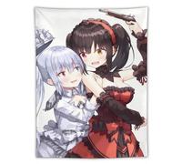 SUYEKON DATE A LIVE Poster The White Goth Girl Tokisaki Kurumi Stampa fotografica artistica Arazzo decorativo per la casa camera da letto arazzi decorazione moderna regali 152,4 x 203,2 cm