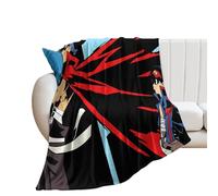 SUYEKON Gurren Lagann - Coperta in pile con motivo anime (24), morbida e pelosa, leggera, 300 g/m², per tutte le stagioni, 152,4 x 203,2 cm