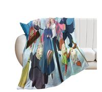 SUYEKON Miyazaki Hayao - Coperta in pile con motivo anime Howl S Moving Castle Family, decorazione autunnale, per la casa, per letto, divano, campeggio, morbida, 101,6 x 127 cm