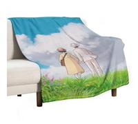 SUYEKON Miyazaki Hayao - Coperta in pile con motivo anime The Wind Rises Join Hands, decorazione autunnale, per la casa, per letto, divano, campeggio, morbida, 127 x 152,4 cm