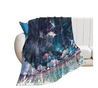 SUYEKON Mushishi - Coperta in pile a tema anime (24), decorazione autunnale, per la casa, per letto, divano, campeggio, morbida, 178 x 203 cm