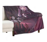 SUYEKON Overlord Coperta in pile con motivo anime giapponesi, Blood Girl Shalltear, per tutte le stagioni, comoda, leggera, in flanella, per divano, letto, 127 x 152,4 cm