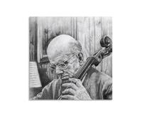 SUYEKON Pablo Casals 3-2424 - Poster artistico artistico su tela, stampa artistica su tela, poster decorativo moderno per la casa, 50 x 50 cm