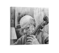 SUYEKON Pablo Casals 3-2424 - Stampa artistica da parete su tela, motivo violinista, decorazione moderna, 50 x 50 cm