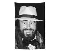 SUYEKON Poster di Luciano Pavarotti con foto d'arte del tenore, arazzo da parete, idea regalo, stampa per soggiorno e camera da letto, 152,4 x 228,6 cm