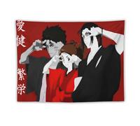 SUYEKON Samurai Champloo Poster La pace del mondo, arazzo da parete, stampa artistica da parete, decorazione per camera da letto, regalo, 152,4 x 203,2 cm