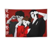 SUYEKON Samurai Champloo Poster La pace del mondo arte murale pittura arazzo stampa arazzi opere d'arte camera da letto soggiorno decorazione 152,4 x 228,6 cm