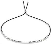 Suyi Braccialetto con perline in argento Sterling, regalo ispiratore per donne, per amicizia, figlia, fidanzata, 6.3inch-11inch / 16cm-28cm, Argento
