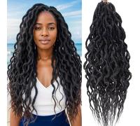SuyiIRL Faux Locs - Treccia di capelli sintetici all'uncinetto, stile bohémien, 61 cm, stile afro, dreadlock