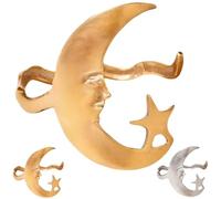 SUYOIKHGMN Bracciale rigido con motivo a luna e cielo stellato, bracciale rigido regolabile, design semplice e aperto, accessorio versatile, perfetto per amiche, figlie e mamme.