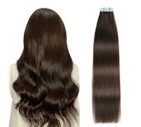 SUYYA Extension Capelli Veri Biadesivo Capelli Umani Extension Biadesive Capelli Veri Lisci Remy Tape in Hair Extensions Capelli Dritto Setosi 24 Pollice 60 cm 20pcs 50g #2 Marrone Scuro