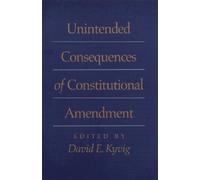 Suzanne M. Marill Unintended Consequences of Constitutional Amendme (Tascabile)