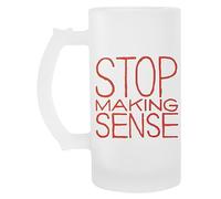 Suzetee Stop Making Sense Bicchiere Da Birra Trasparente Con Manico Bere Tazza