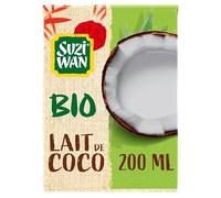 Suzi Wan - Latte di cocco biologico 200 ml, ideale per affinare i tuoi piatti salati, 6 pezzi