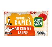 SUZI WAN Pasta precotta WOK ramen curry, giallo, 2 x 160 g