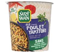 Suzi Wan - Riso in pentola con pollo Yakitori - Pronto da gustare - 65 g - Delizioso cibo nel microonde - 6 pezzi