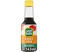 Suzi Wan Salsa di soia, dolce, 143 ml | Dolce salsa di soia ideale per coprire sushi, spiedini yakitori e carne. Capacità: 143 ml.