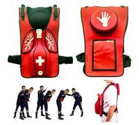 SUZLAZYR Anti soffocamento Gilet di addestramento per ostruzione delle Vie aeree Modello di addestramento al Primo Soccorso per Adulti con Schiaffo sulla Schiena per dimostrazioni didattiche, Rosso
