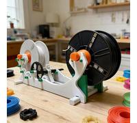 SUZLAZYR Avvolgitore per filamenti per stampanti 3D,Riavvolgitore Elettrico per Bobine con Rotazione Regolabile (avanti e Indietro),velocità 60-159 Giri/min per Appassionati di Stampa 3D e saldatori