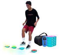 SUZLAZYR Luci di Allenamento di Reazione - Allenamento di agilità e velocità con Telecomando con 4 modalità e 4 Colori di Luce per Il Calcio, migliora la coordinazione Occhio-Mano,4 Lights