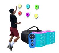 SUZLAZYR Luci per Allenamento di Reazione, Lampada Fitness Agile con Telecomando, 4 modalità e 4 Colori di Luce, Migliora velocità, agilità e Tempo di Reazione,8 Lights