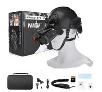 SUZLAZYR NV8300 4K Visori notturni con effetto visione 3D, Binocolo ricaricabile per la visione notturna Tattico militare, Zoom digitale 8X, Infrarossi a 7 livelli, Visione notturna montata sul casco