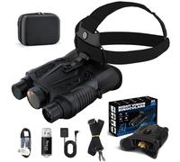 SUZLAZYR Occhiali per visione notturna, binocolo per visione notturna 2,5 K a colori, per adulti, con app abilitata per salvare foto e video, funzione GPS, zoom digitale 8x, per campeggio e caccia