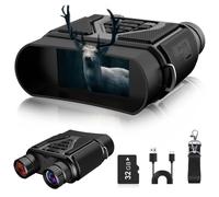 SUZLAZYR Occhiali per visione notturna, binocolo per visione notturna per adulti, schermo HD da 3" e zoom digitale 8X, batteria ricaricabile da 4000 mAh, scheda TF da 32 GB per foto e video