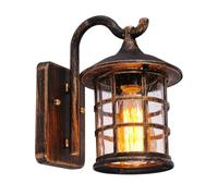 SUZNIU Applique da Esterno Vintage E27 IP44 Alluminio, Marrone
