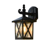 SUZNIU Applique da Esterno Vintage E27 IP44 Alluminio, Nero Retrò