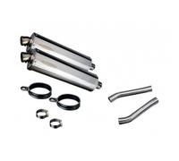 SUZUKI DL 1000 V STROM 2002-2009 Coppia Silenziatori OvalI Inox 4 DELKEVIC