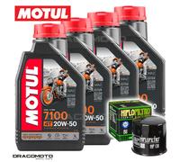 Suzuki GSX 1250 FA 2010-2016 Tagliando Olio Motul 7100 20W-50 4T 4 litri filtro